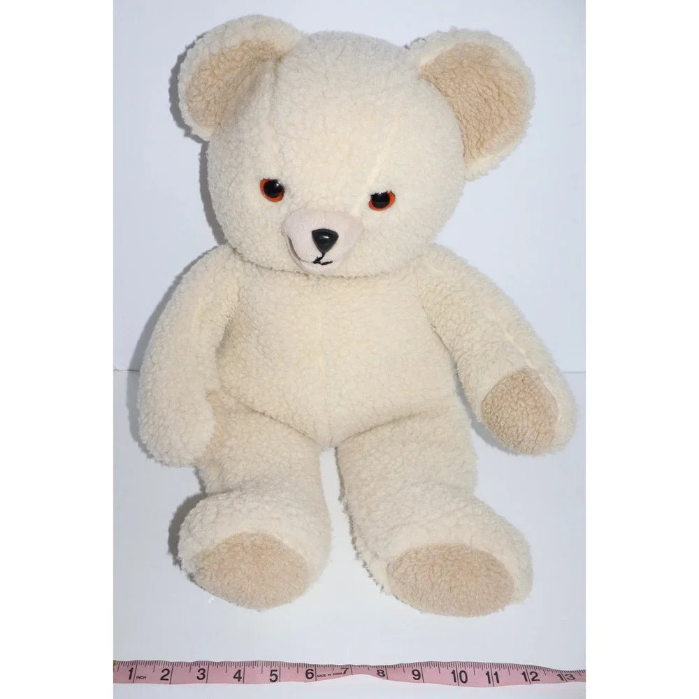 Vintage 1986 Russ Berrie Snuggle Large Plush Bear Mascot Item 3147 Korea Cream